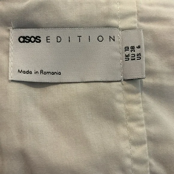 ASOS EDITION twist front off shoulder top and skirt in linen
floral print. - Picture 11 of 14